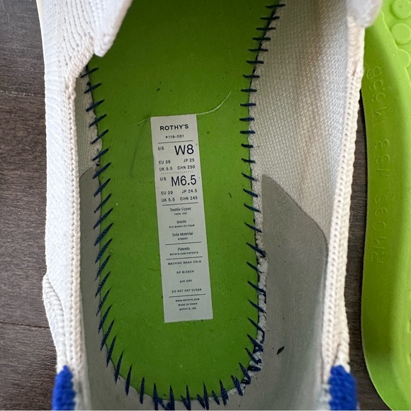 Rothy's The Original Slip On Sneaker‎ Classic White Comfort Washable Tennis 8 - Picture 8 of 10